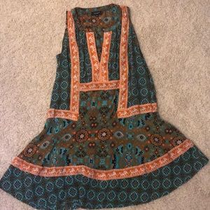Anthropologie boho Sleeveless silk dress sz. s